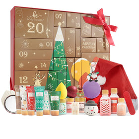 BODY & EARTH Advent Calendar 2026 front view with illustrated gift box