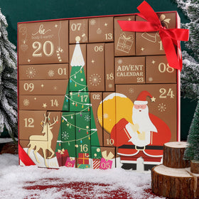 BODY & EARTH Advent Calendar 2026 opened showing 24 beauty products
