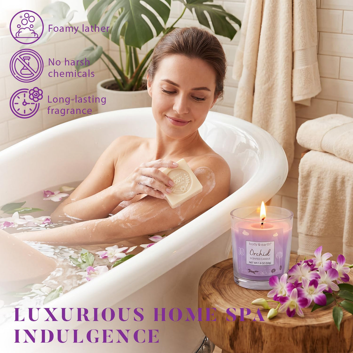 BODY & EARTH bath bomb from the spa gift set