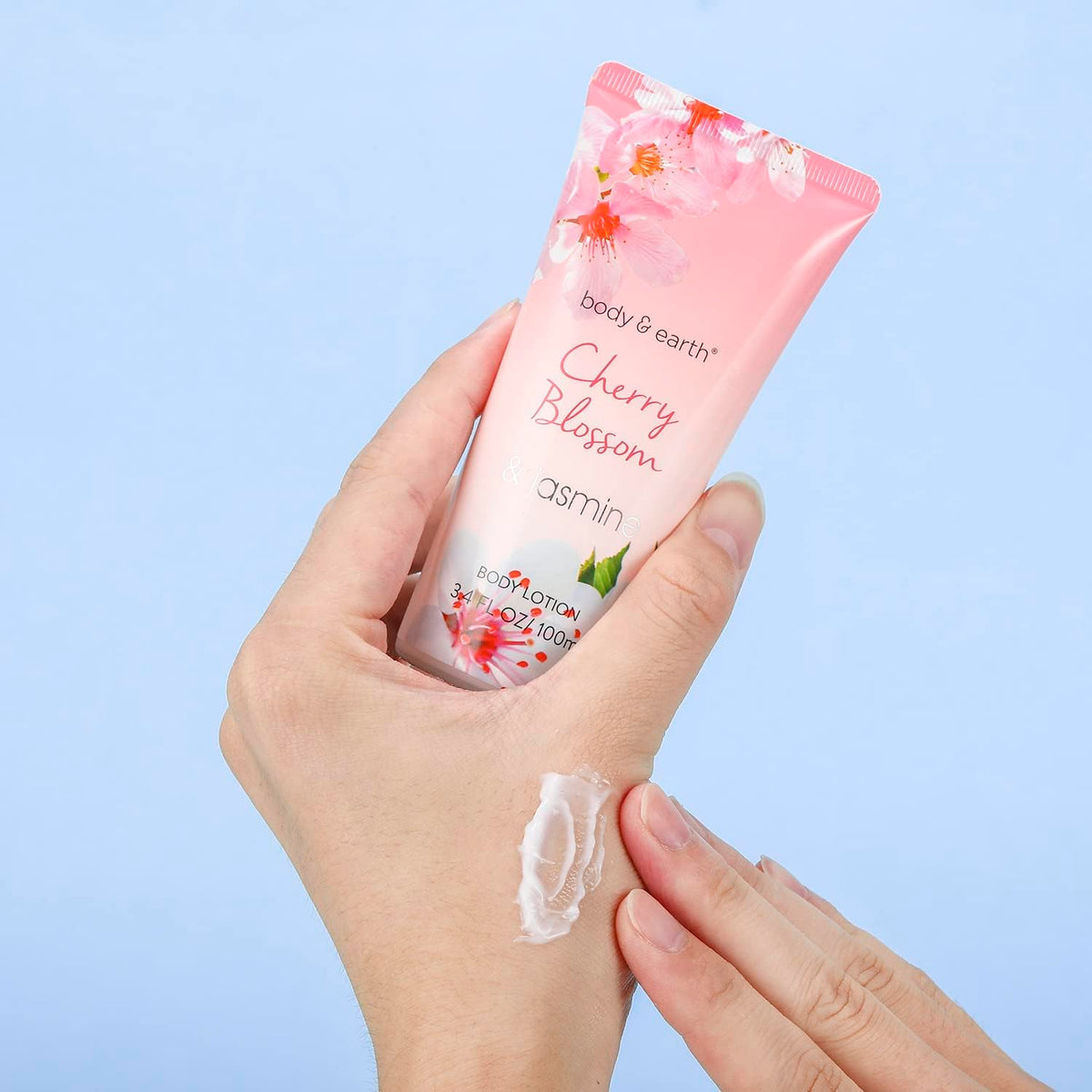 BODY & EARTH body lotion with Cherry Blossom scent
