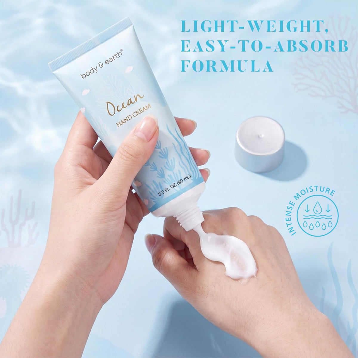 BODY & EARTH hand cream featured in the gift set