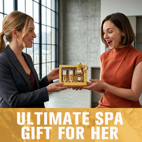 BODY & EARTH # LOVE Almond Spa Gift Set displayed with products