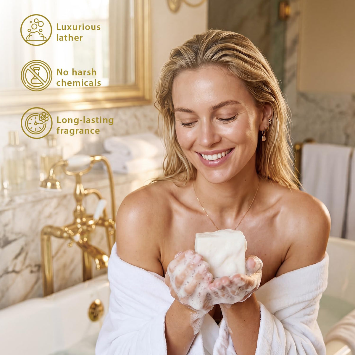 BODY & EARTH # LOVE body lotion application on skin