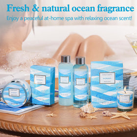 BODY & EARTH Ocean Gift Basket reusable tub