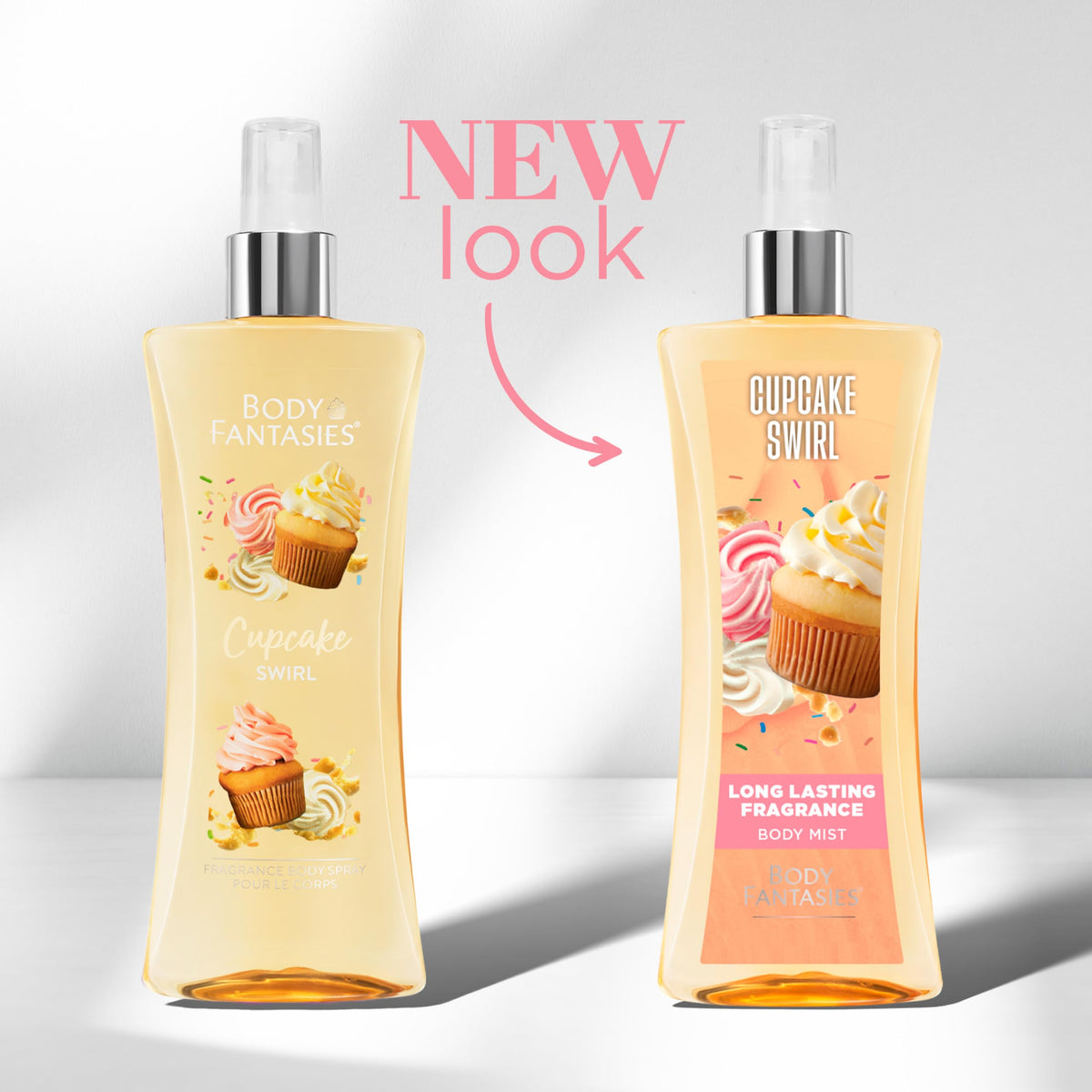 Body Fantasies Cupcake Swirl Body Spray 8 fl oz back view