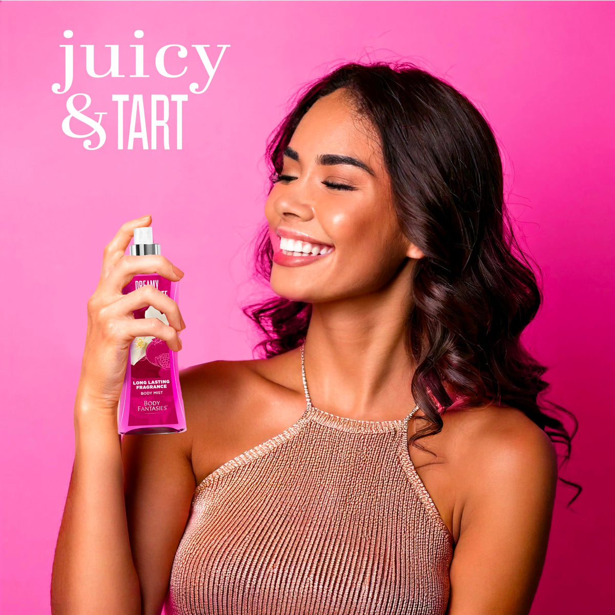 Body Fantasies Dreamy Pomegranate Body Spray packaging