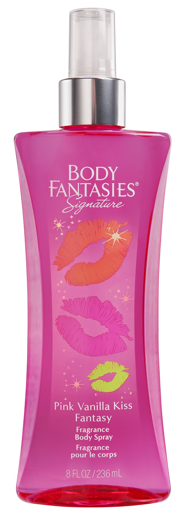Body Fantasies Pink Vanilla Kiss Fantasy Body Spray 8 Fl Oz front view