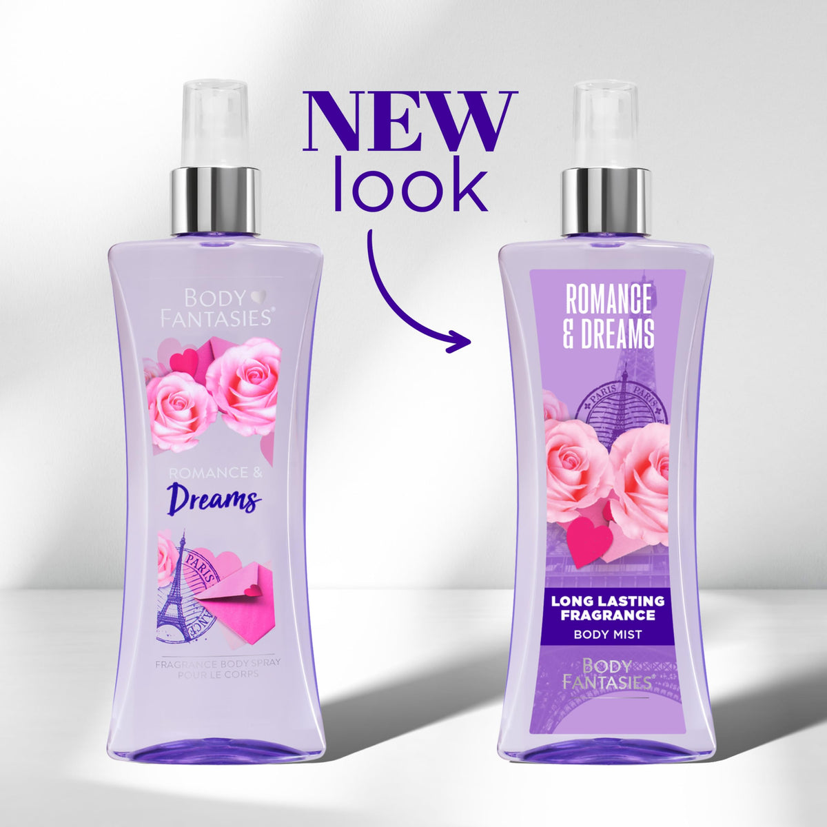 Body Fantasies Romance & Dreams Body Spray back view