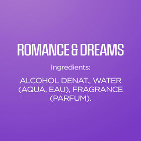 Body Fantasies Romance & Dreams Body Spray in hand