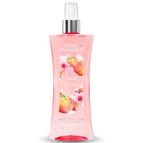 Body Fantasies Sugar Peach Body Spray 8 fl oz front view