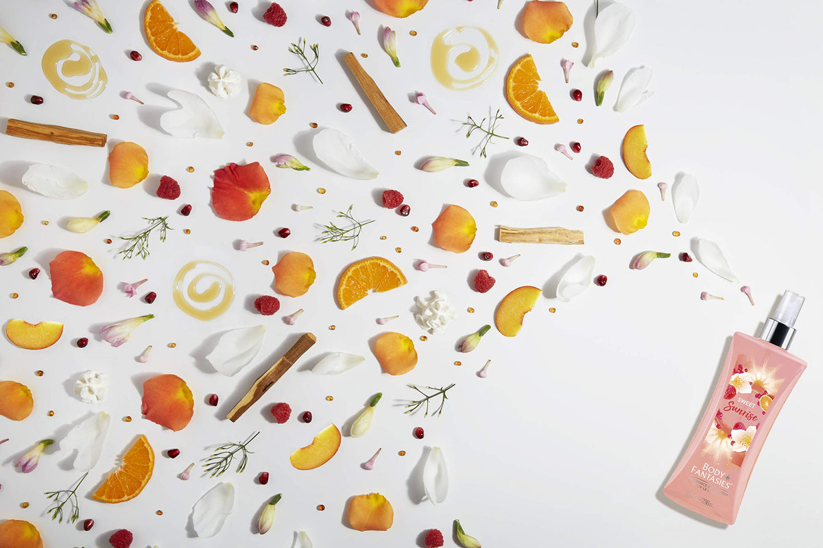 Body Fantasies Sweet Sunrise Fantasy Body Spray with ingredients list