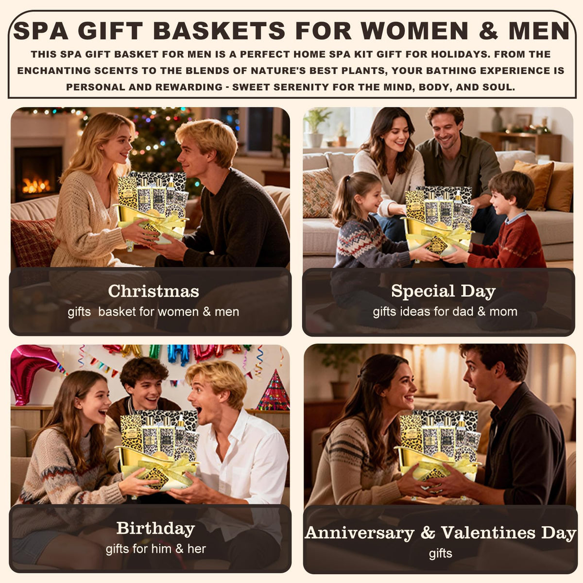 Body lotion and bath oil from the spa gift set