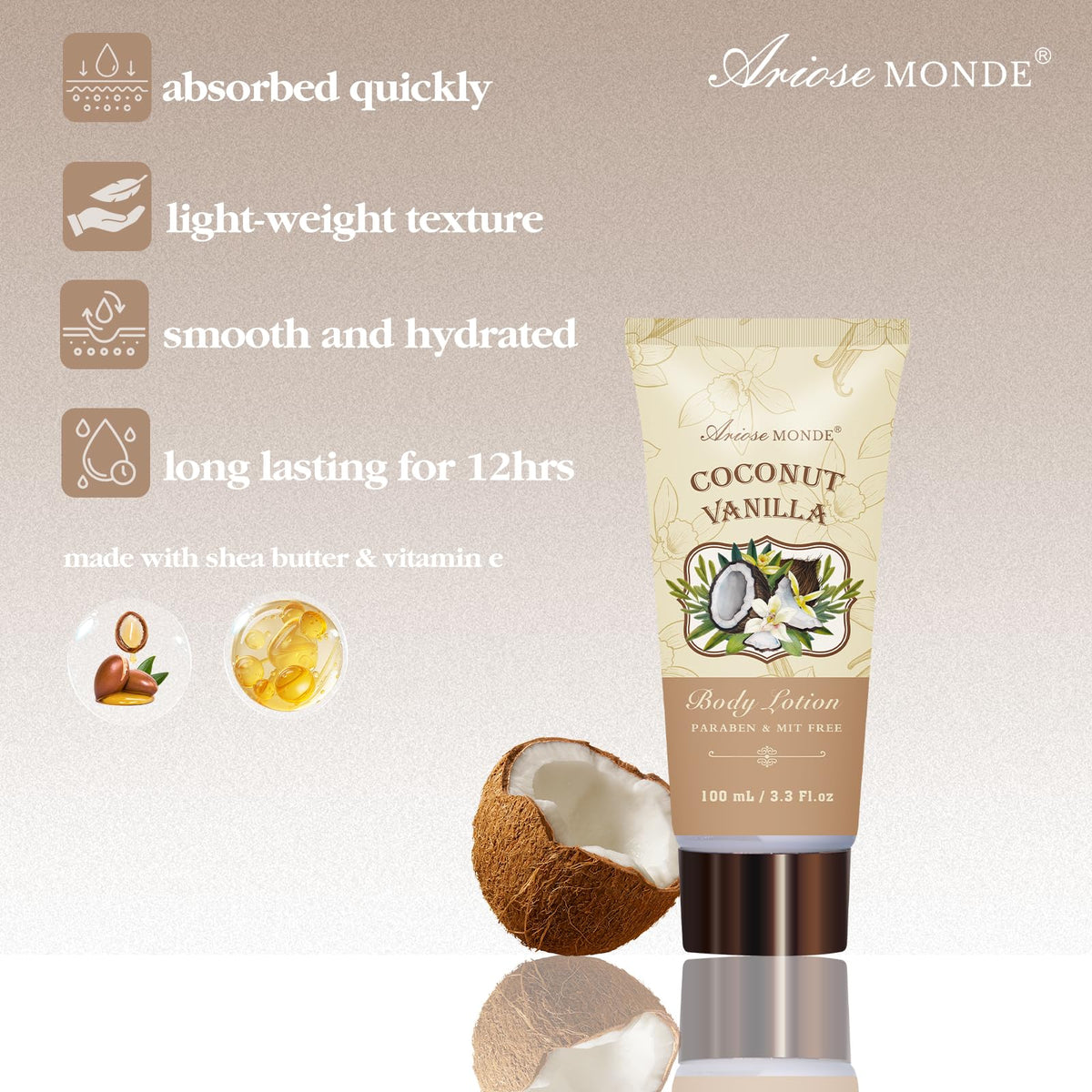 Body lotion from ArioseMonde Coconut Vanilla Bath Gift Set