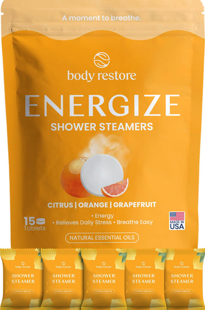 Body Restore Shower Steamers Aromatherapy 15 Pack front view