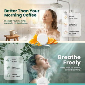Body Restore Shower Steamers in use during a shower