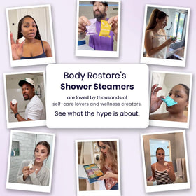 Body Restore Shower Steamers with chamomile scent tablet