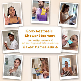 Body Restore Shower Steamers with citrus fruits