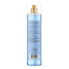 Bodycology Blue Denim Fragrance Mist on vanity