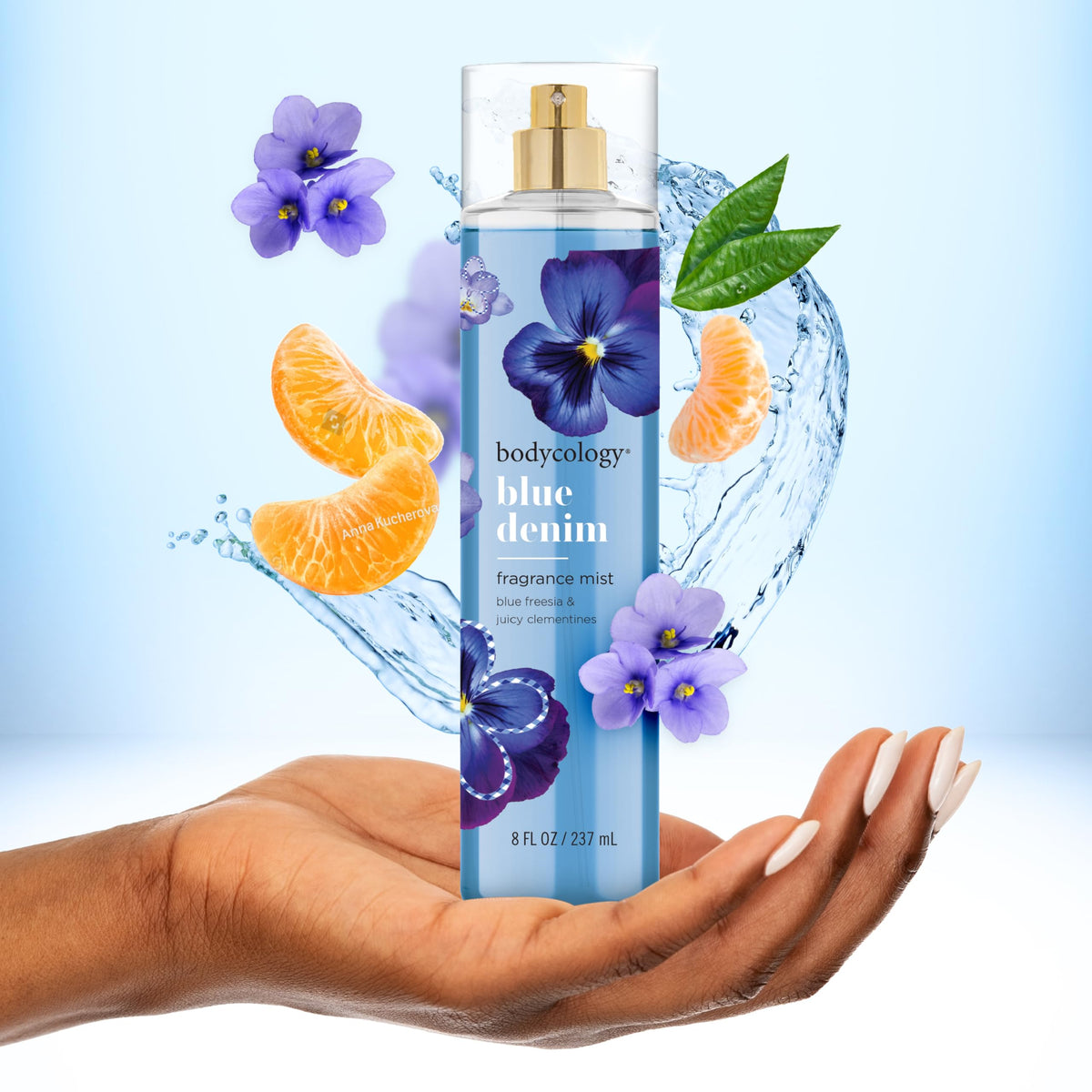 Bodycology Blue Denim Fragrance Mist spray nozzle
