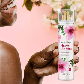 Bodycology Cherry Blossom Body Mist 8 fl oz in lifestyle setting