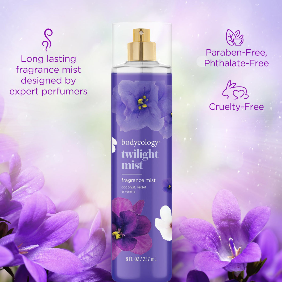 Bodycology Twilight Mist Body Mist spray nozzle close-up