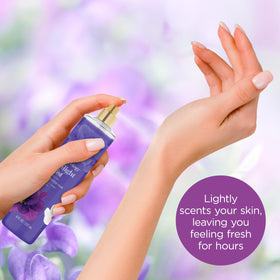 Bodycology Twilight Mist Body Mist with floral background