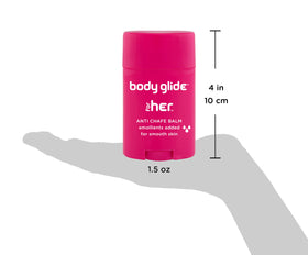 BodyGlide Anti Chafe Balm for Her 1.5oz application on skin