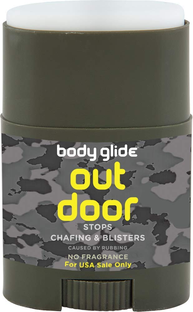 BodyGlide Anti Chafe Balm Stick 18g front view with packaging