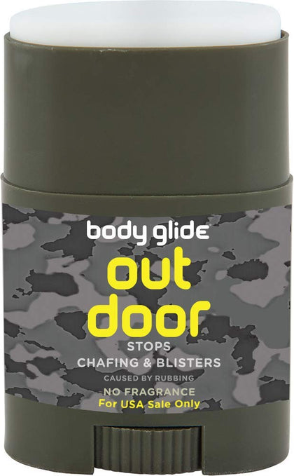 BodyGlide Anti Chafe Balm Stick 18g front view with packaging