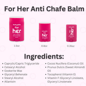 BodyGlide For Her Anti Chafe Balm on a gym bag