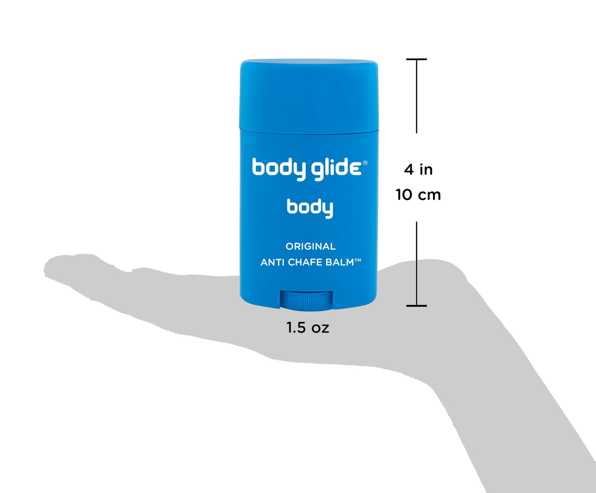 BodyGlide Original Anti Chafe Balm 1.5oz application on skin