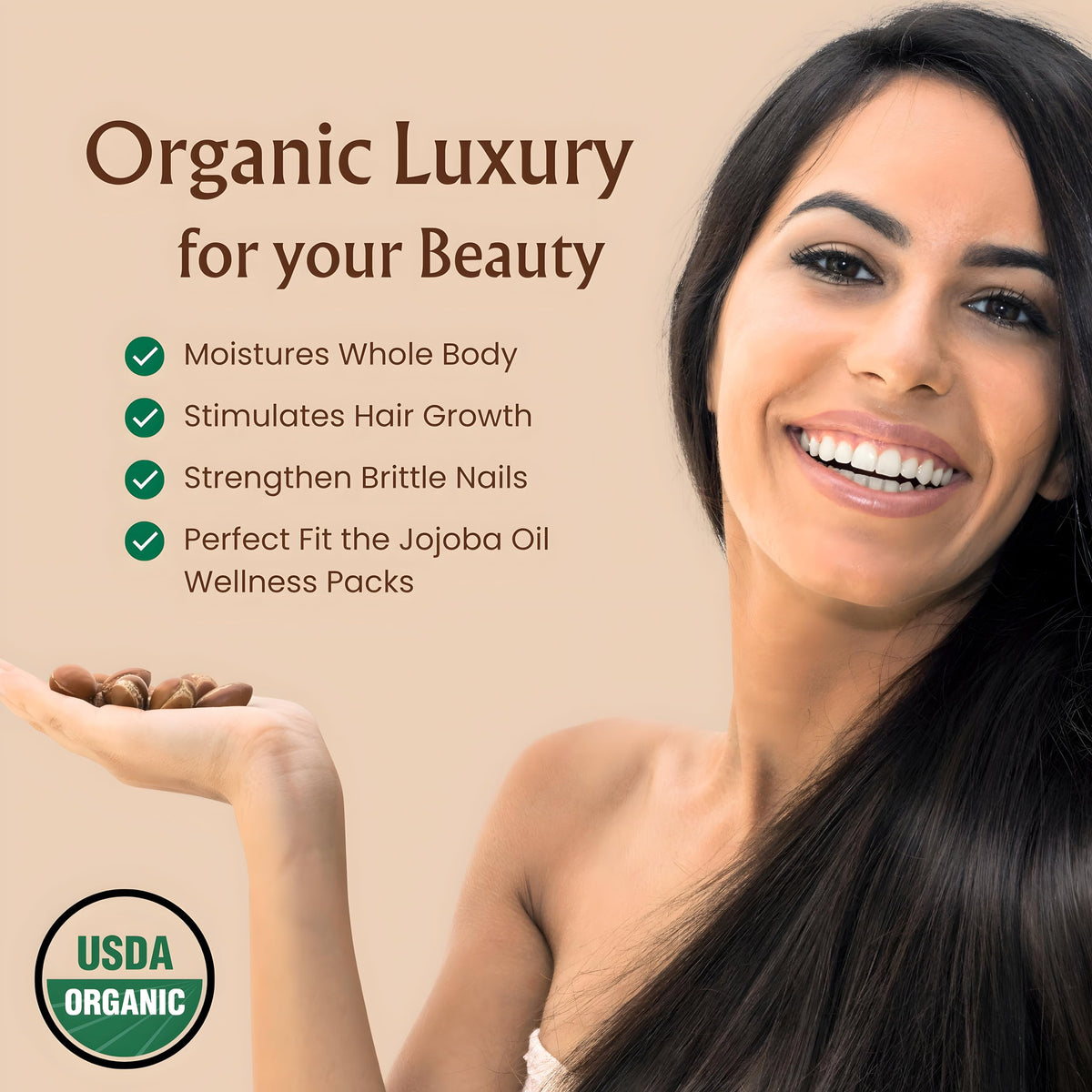 BodyJ4You Organic Golden Jojoba Oil in dark amber glass bottle