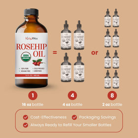 BodyJ4You Rosehip Oil close-up of the glass bottle