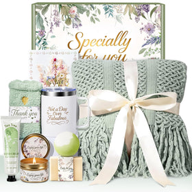 BodyRefresh Self Care Gift Basket with sage green packaging