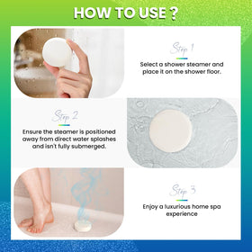 BodyRefresh Shower Steamers arranged on a spa-like surface