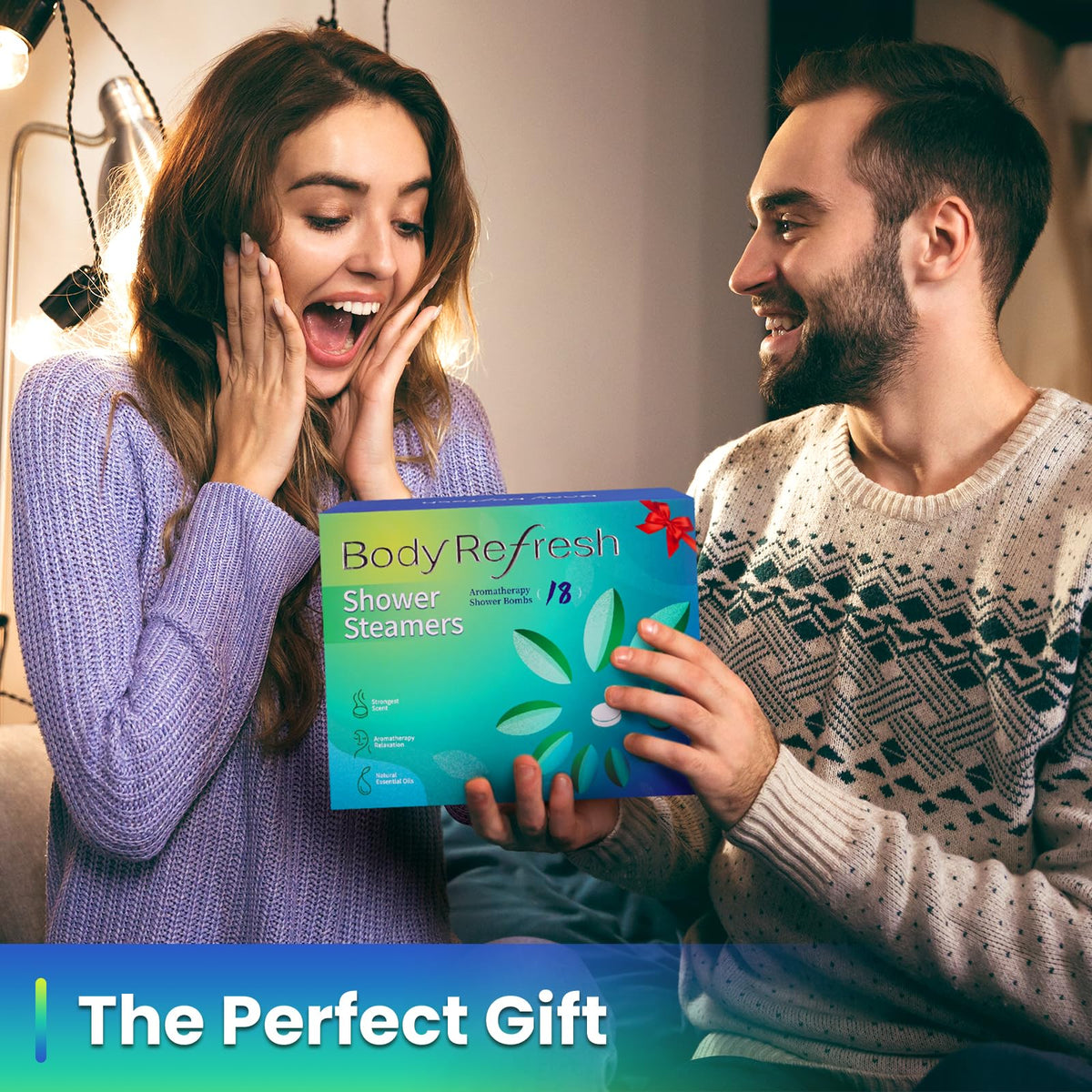 BodyRefresh Shower Steamers gift box with six scents