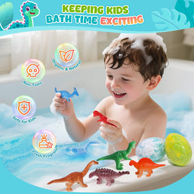 Bofuoos Dinosaur Bath Bombs in packaging