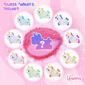 Bofuoos Unicorn Bath Bombs with fruit scents displayed
