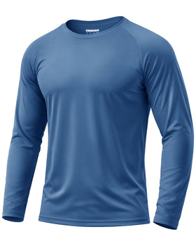 Boladeci Athletic Long Sleeve Shirt front view in blue grey