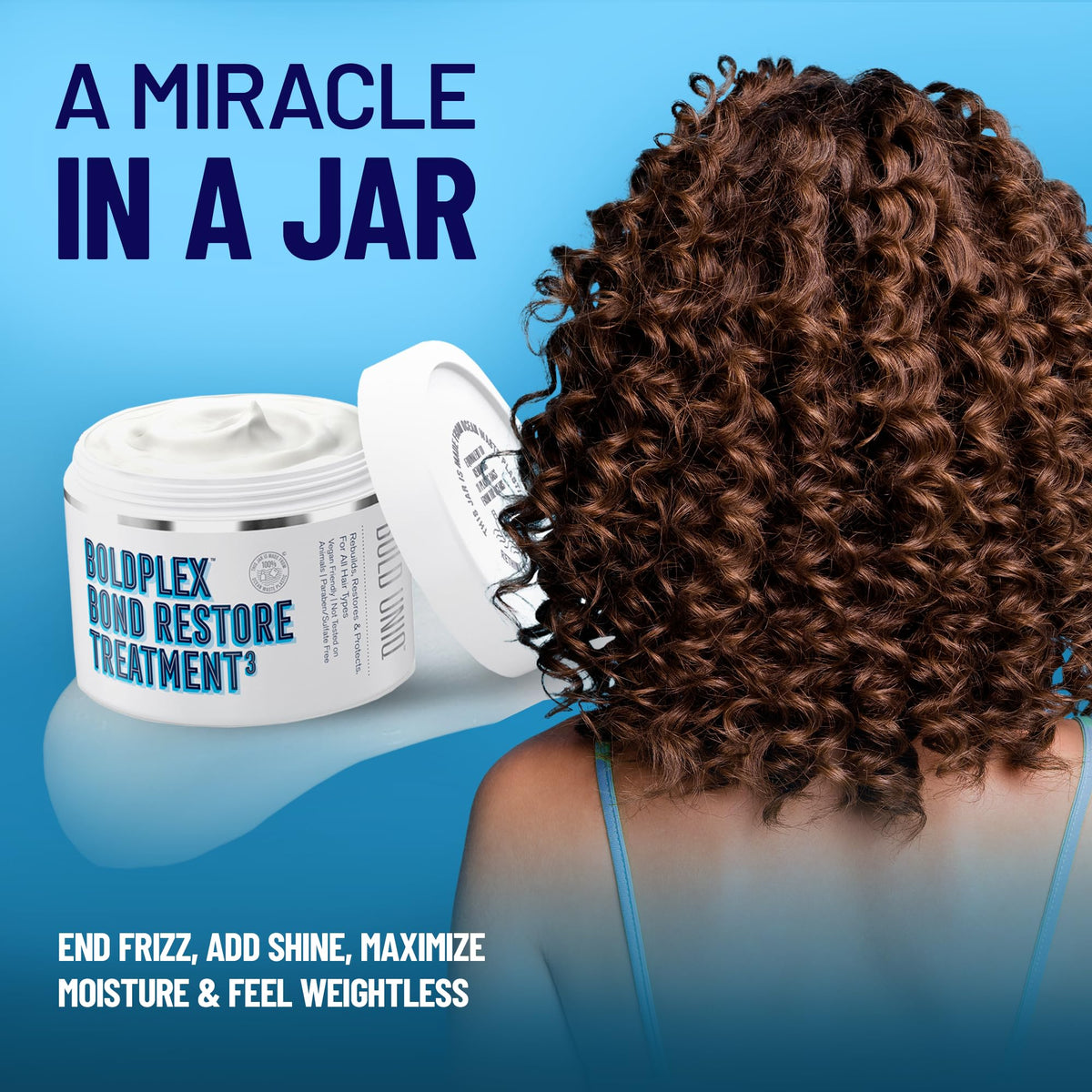 BOLD UNIQ BoldPlex Hair Mask application on towel-dried hair