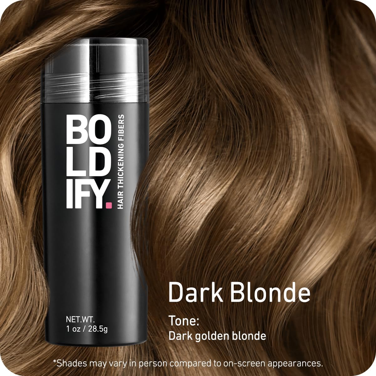 Boldify Hair Fibers packaging with product details