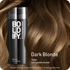 Boldify Hair Fibers packaging with product details