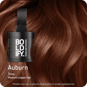 Boldify Hairline Powder Auburn 10g packaging