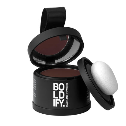Boldify Hairline Powder Dark Auburn front view with compact