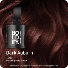 Boldify Hairline Powder Dark Auburn swatch on skin