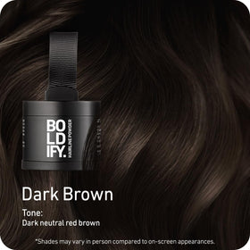 Boldify Hairline Powder Dark Brown 4g compact open