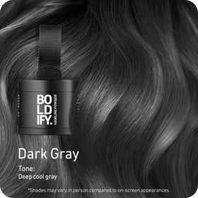 Boldify Hairline Powder Dark Gray 4g back view showing ingredients