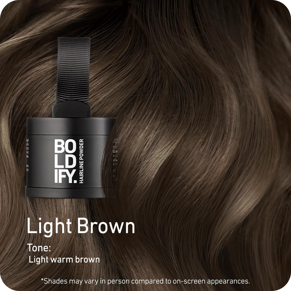 Boldify Hairline Powder Light Brown 4g side view