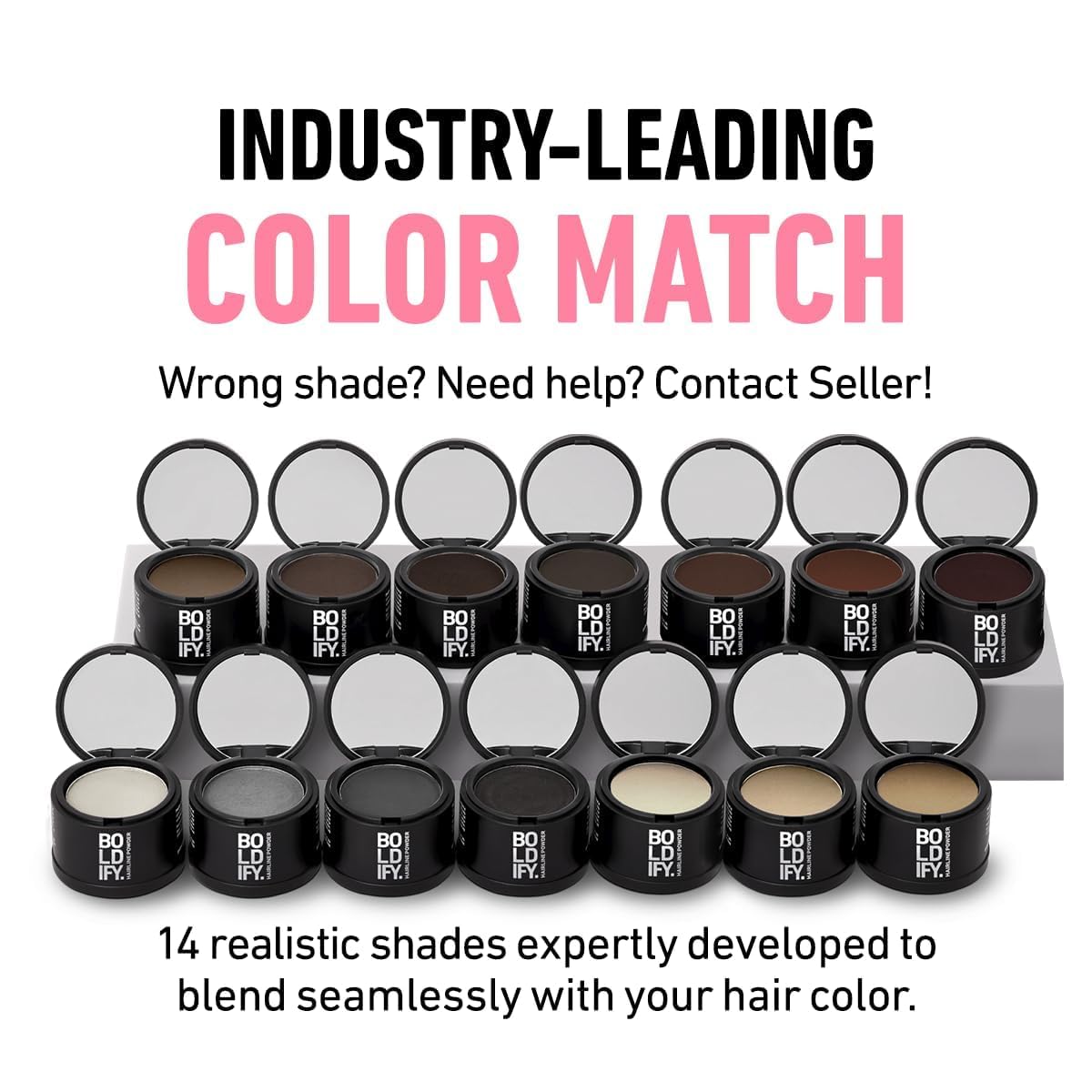 Boldify Hairline Powder Medium Brown application close-up