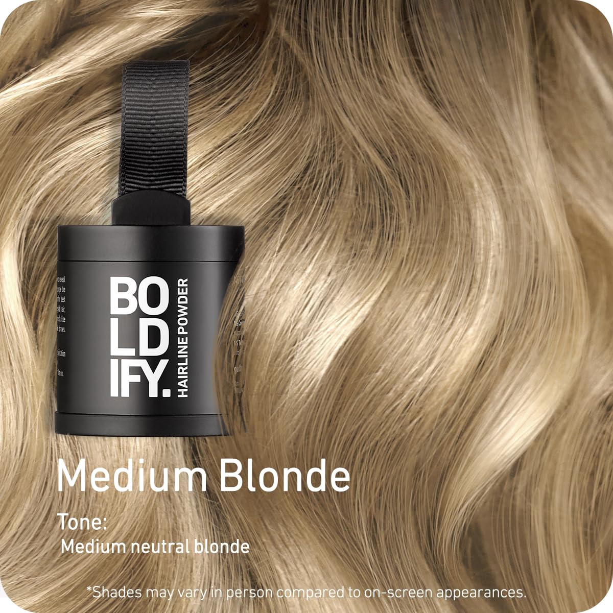 Boldify Hairline Powder Medium Brown pressed compact open